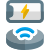 Charging wireless dock with mobile phone layout icon