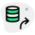 Hosted server network with database forwarding technology icon