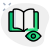 Viewing a book isolated on a white background icon