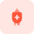 Bag of blood transfusion isolated on program icon