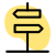 외부 표지판-양방향-왼쪽 및 오른쪽-신호-교통-신선-탈-revivo icon