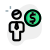 Earning money in dollar money currency domination icon