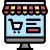Computer online shop icon