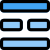 Mosaic modern bar shape horizontal design template icon