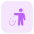 Trash section in a shopping mall layout icon