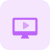 Play web video online on desktop computer icon