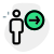 Employee with a right direction arrow indication icon