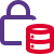 Server protected with an authentication lock by admin icon