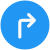 Turn right sign board signal arrows icon