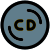 Compact disc for music and audio files icon