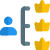 Crown premium ranking team structure of an organisation icon