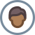 Usuário masculino tipo de pele com círculo 6 icon