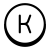 Circled K icon