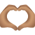 cuore-mani-carnagione media-emoji icon