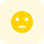 Neutral face emoji with flat mouth expression icon