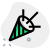 Cone shaped confetti party cannon - New year celebration icon