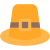 Pilgrim hat without leaf used as a decoration icon