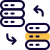 Switching server in large enterprises for backup option icon