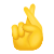 Emoji mit gekreuzten Fingern icon