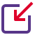 Inside arrow reduce scalable compress point feature icon