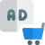 Buy ads online on an online portal icon