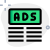 Ads at top margin line in various article published online icon