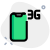 Modern smartphone with third generation network connectivity icon