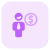 Earning money in dollar money currency domination icon