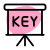 Key for success concept slide on presentation icon