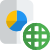 Global Axis of Pie chart sales data record file icon