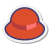 Sombrero de fieltro rojo icon