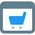 Online e-commerce website with a shopping trolley web browser page icon