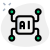 Artificial intelligence network Technology with connected multiple nodes icon