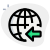 Internet web browser with previous page navigation icon