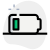 Smartphone low battery power level indication isolated on a white background icon