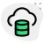 Database server with cloud storage online layout icon