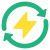 Segno del triangolo energetico icon