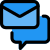 Online mail conversation icon