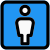 Man toilet avatar as an indication for males icon