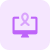 Connecting to a patient of Cancer through the computer icon