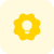 Lighting bulb on a flower isolated on a white background icon