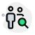 Search a particular user from the family group magnifying glass icon