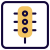 Traffic light for road safety and regulation icon