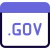 Dot gov domain for sale under landing page template icon