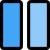 Large vertical grids box frame columns layout icon