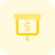 Financial sale and investment banking presentation board icon