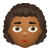 Woman Curly Hair Medium Dark Skin Tone icon