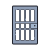 Gefängnistüren mit Gitterstäben icon