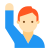 Man Raising Hand Skin Type 1 icon