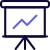 Line graph inconsistence presentation board layout specimen icon